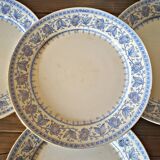 4 U&C Sarreguemines Syra model dinner plates, early 20th century
