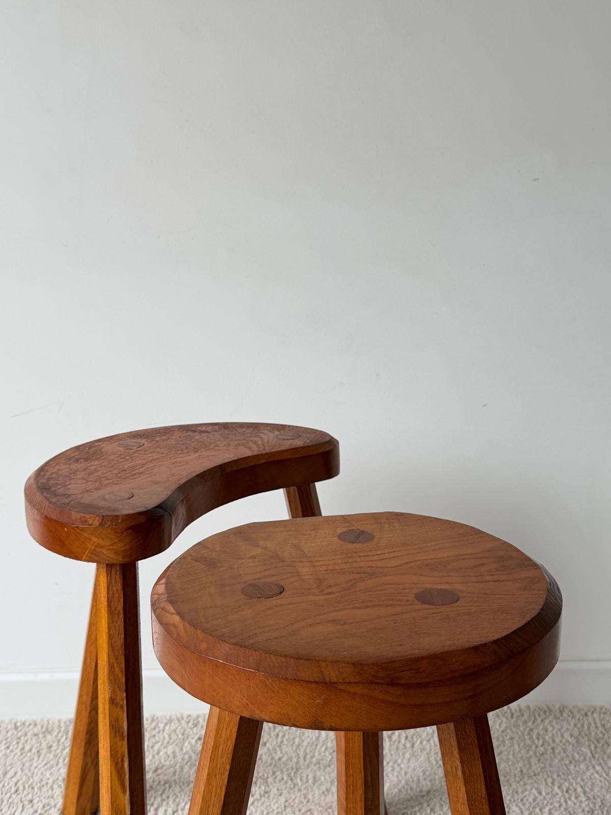 Vintage tripod stool trio