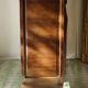 Curved display cabinet in solid walnut, mid-20th century.
