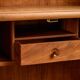 Mid-Century Teak Highboard with Sculpted Legs, Storage and Glass Shelf, 1960s