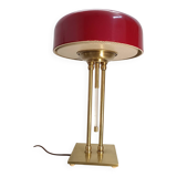 Lampe laiton plexi métal perforé 1954