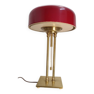 Brass lamp with perforated plexiglass metal, 1954