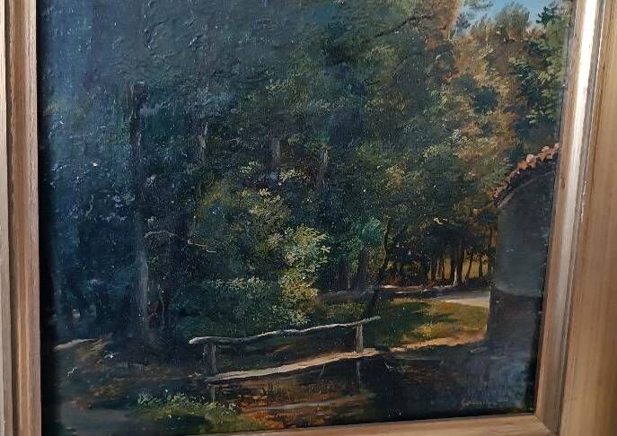 Oil painting on panel, Giuseppe Hainmann (Milan 1828-Alexandria, Egypt 1883)