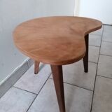 Coffee table bean tripod feet compas Scandinavian vintage design 50 60 s