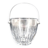 Baccarat Massena model, ice bucket, ice cubes, crystal, signed, excellent condition.
