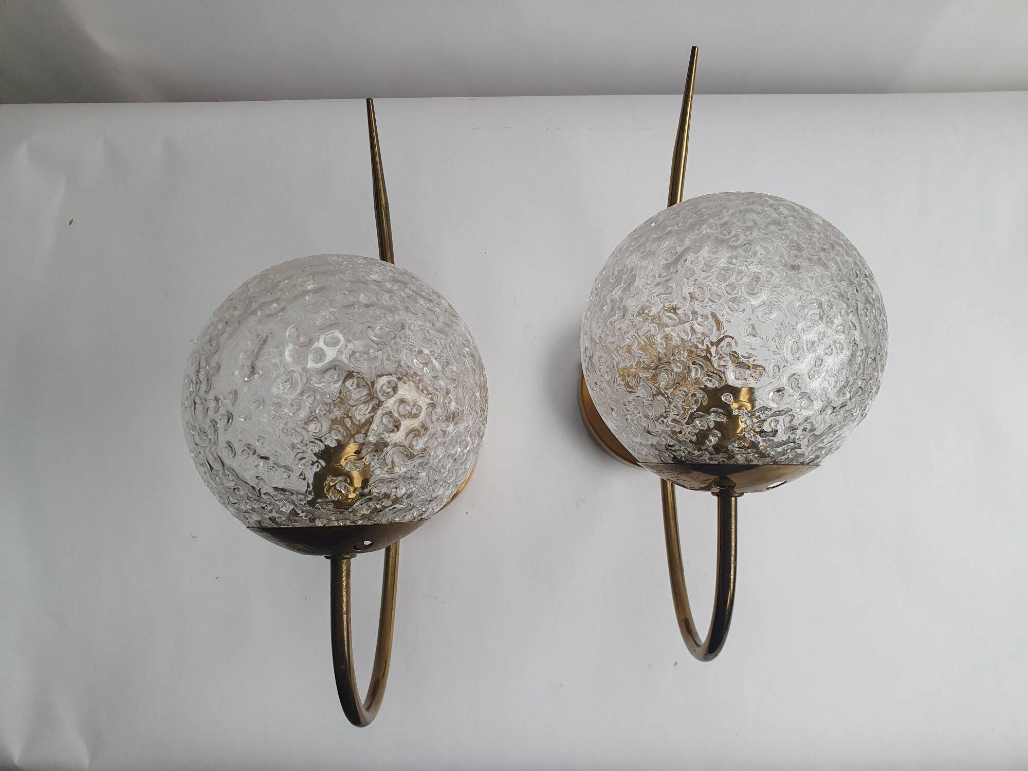 Pair of vintage gold wall sconces, France