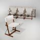Eight “Nina and Santa Maria” chairs by Piero de Martini for Cassina, 1970s