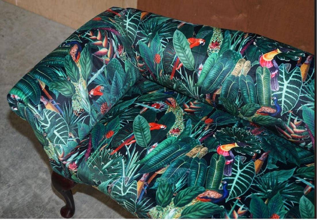 Mini canapé vintage en tissu Birds of Paradise