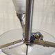 Art Deco chandelier with 4 lights in metal and glass - 1930s/40s