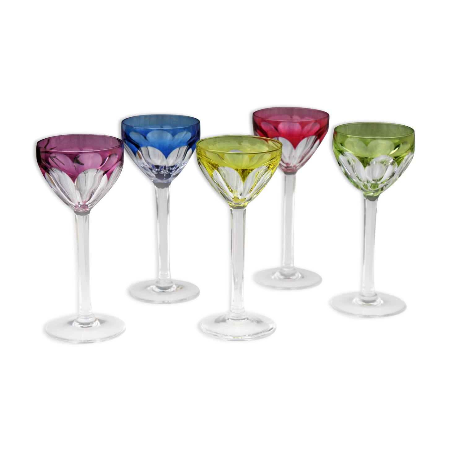 Set de 5 verres Roemer Val St Lambert