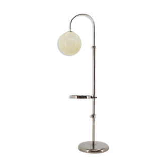 1930s Functionalist Adjustable Chrome Plated Floor Lamp, Czechoslovakia