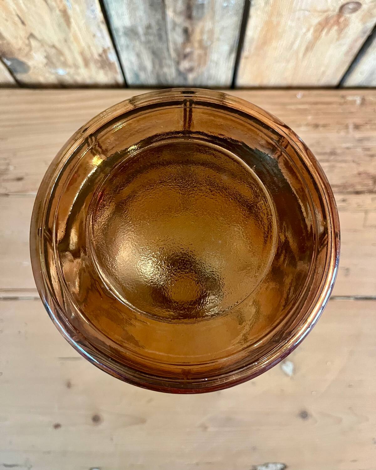 Yellow glass vase 70s