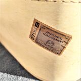 WHITE SUITCASE IN VINTAGE SKAI SQUARE OF 41 CM