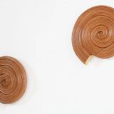 Rattan Sea Snail Design Wall Lamp