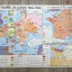 Vintage school map war in europe and the pacific mdi year 1975