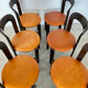 6 wooden chairs and imitation leather design Bruno Rey for Dietiker vintage year 60