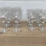 Set of 6 engraved balloon wine glasses