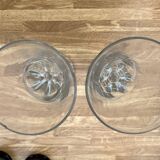 Set - 2 Large thick glass absinthe glasses