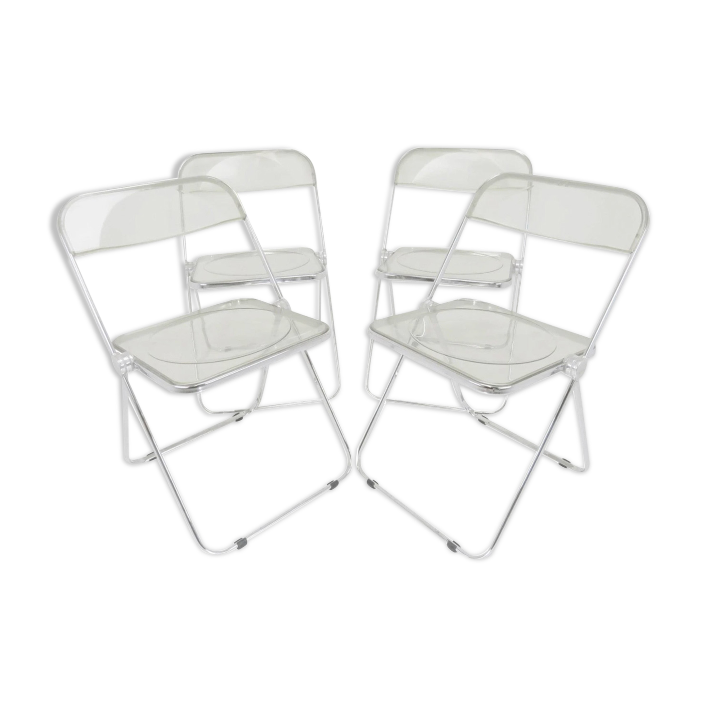 Giancarlo piretti plia lucite folding chairs for castelli