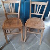 Set of 2 restored bistro chairs