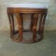 Rattan pouf with cushion
