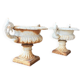 White Médicis vases