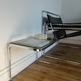 Vintage smoked glass side table