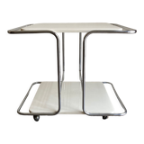 White trolley Italian design side table 1970