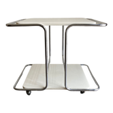 White trolley Italian design side table 1970