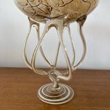 Antique medusa cup josefina krosno multi-layer blown glass vintage