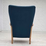 1970s, Danish armchair by Fritz Hansen, furniture wool, beech wood.