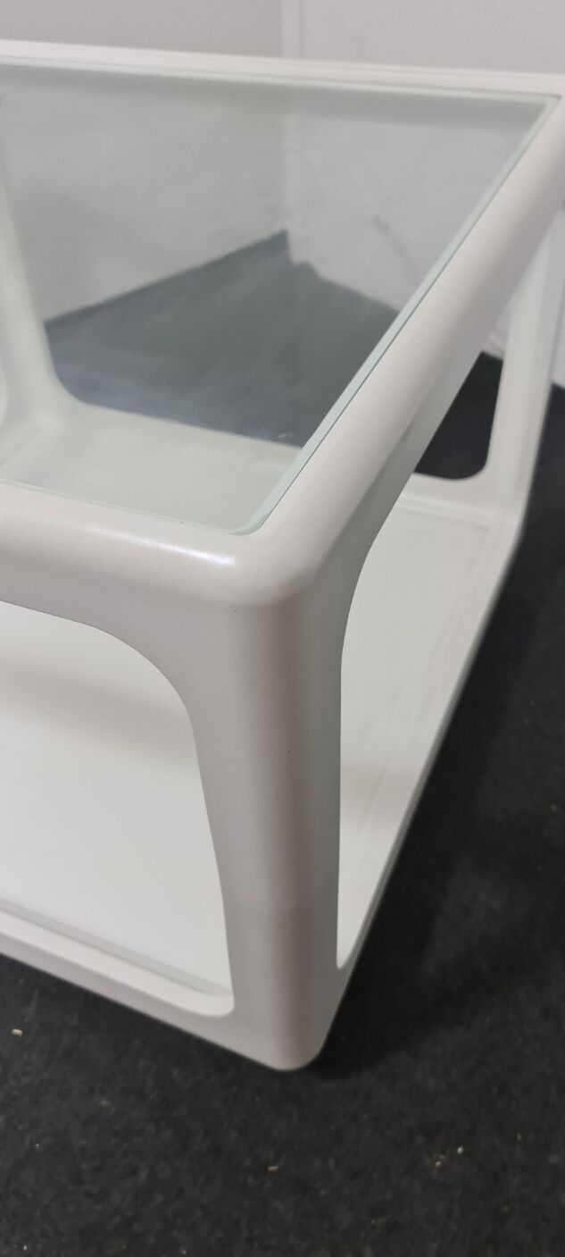 Vintage spaceage coffee table by Peter Ghyczy for Horn Collection