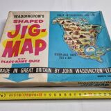 Map of North America, Waddington's shaped Jig-Map, puzzle, 54 x 59 cm