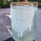 Old enameled blown glass cup