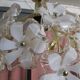 Suspension, lustre vintage , 18 fleurs
