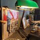 Belgian Notary Lamp Art Deco Boho Erpé Model 52 Vintage Wrought Iron