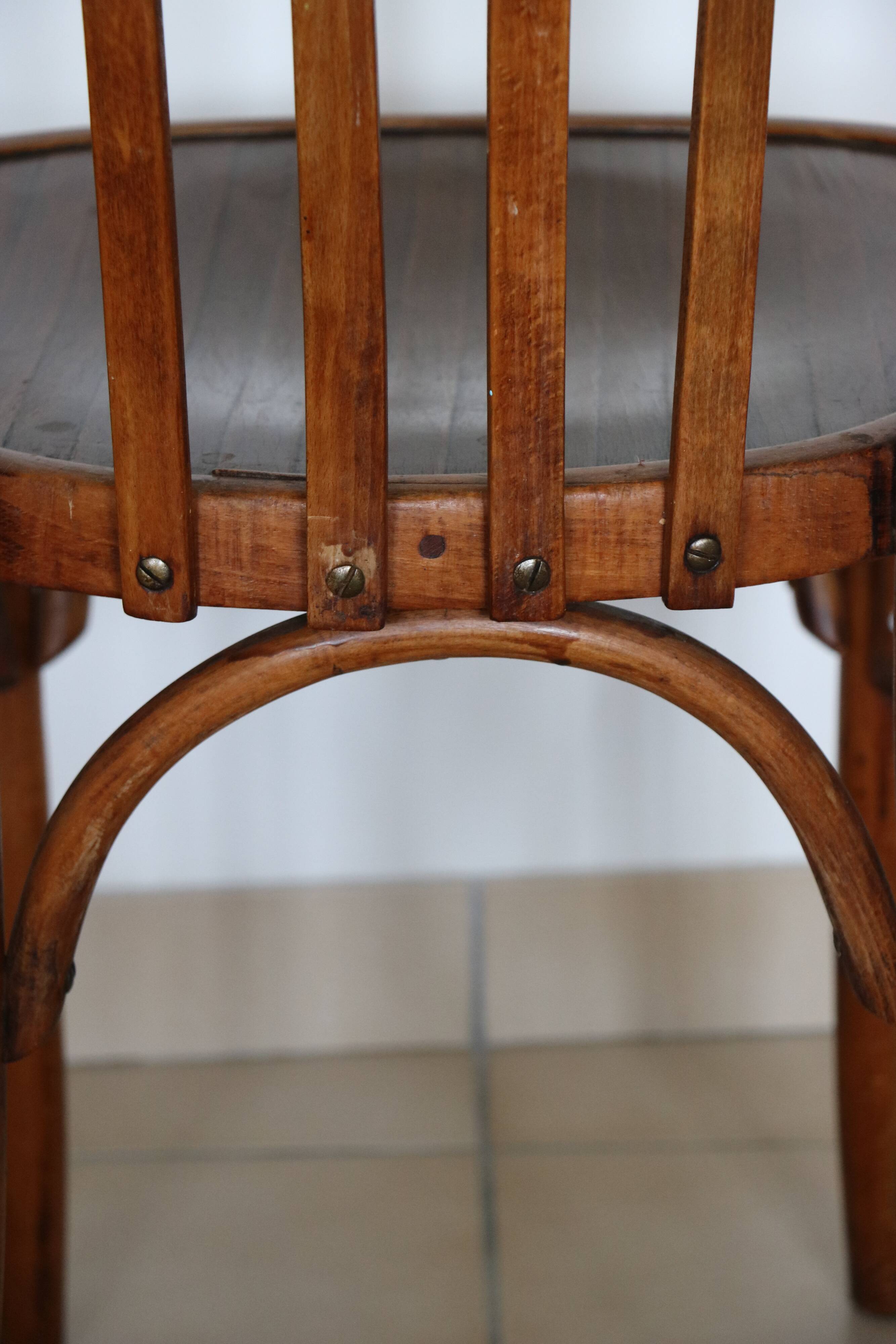 5 vintage bistro chairs