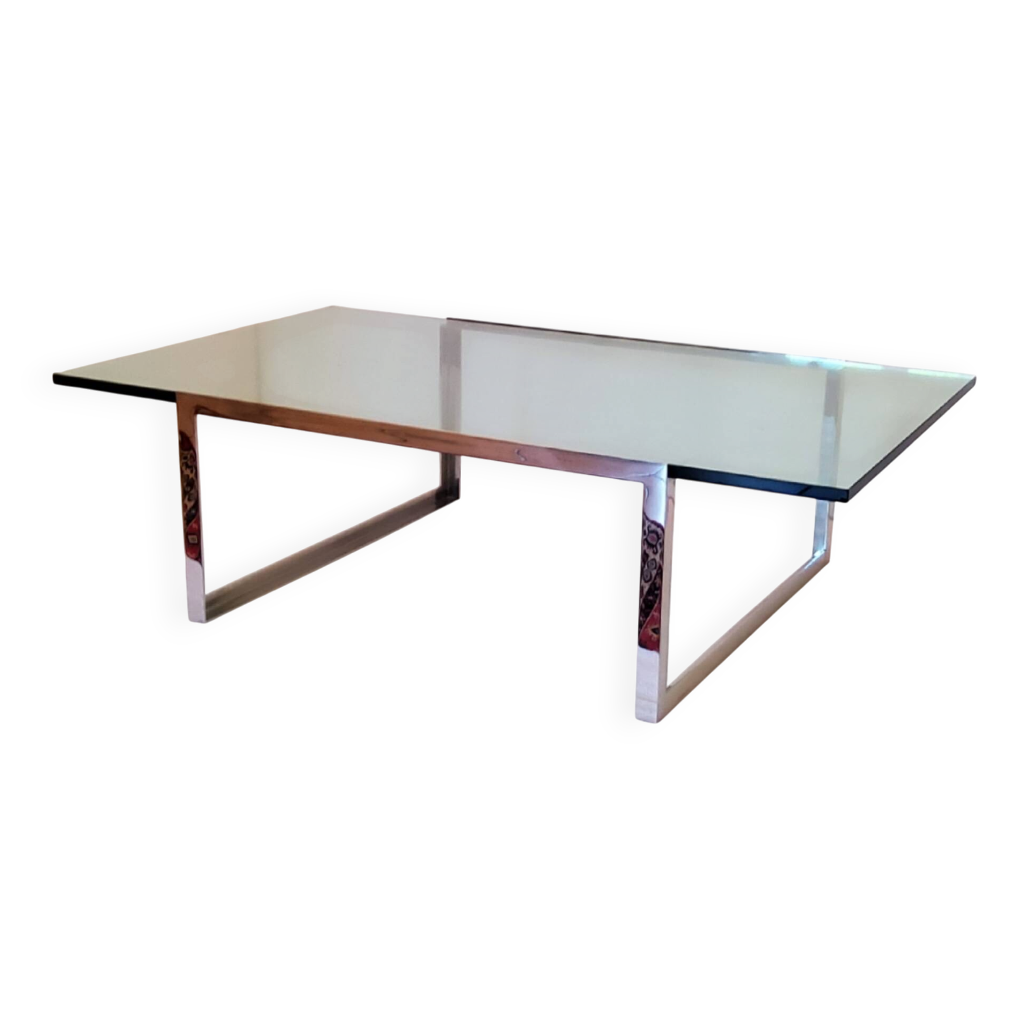 Table basse SM en acier miroir et verre KnollStudio – Design Shelton & Mind