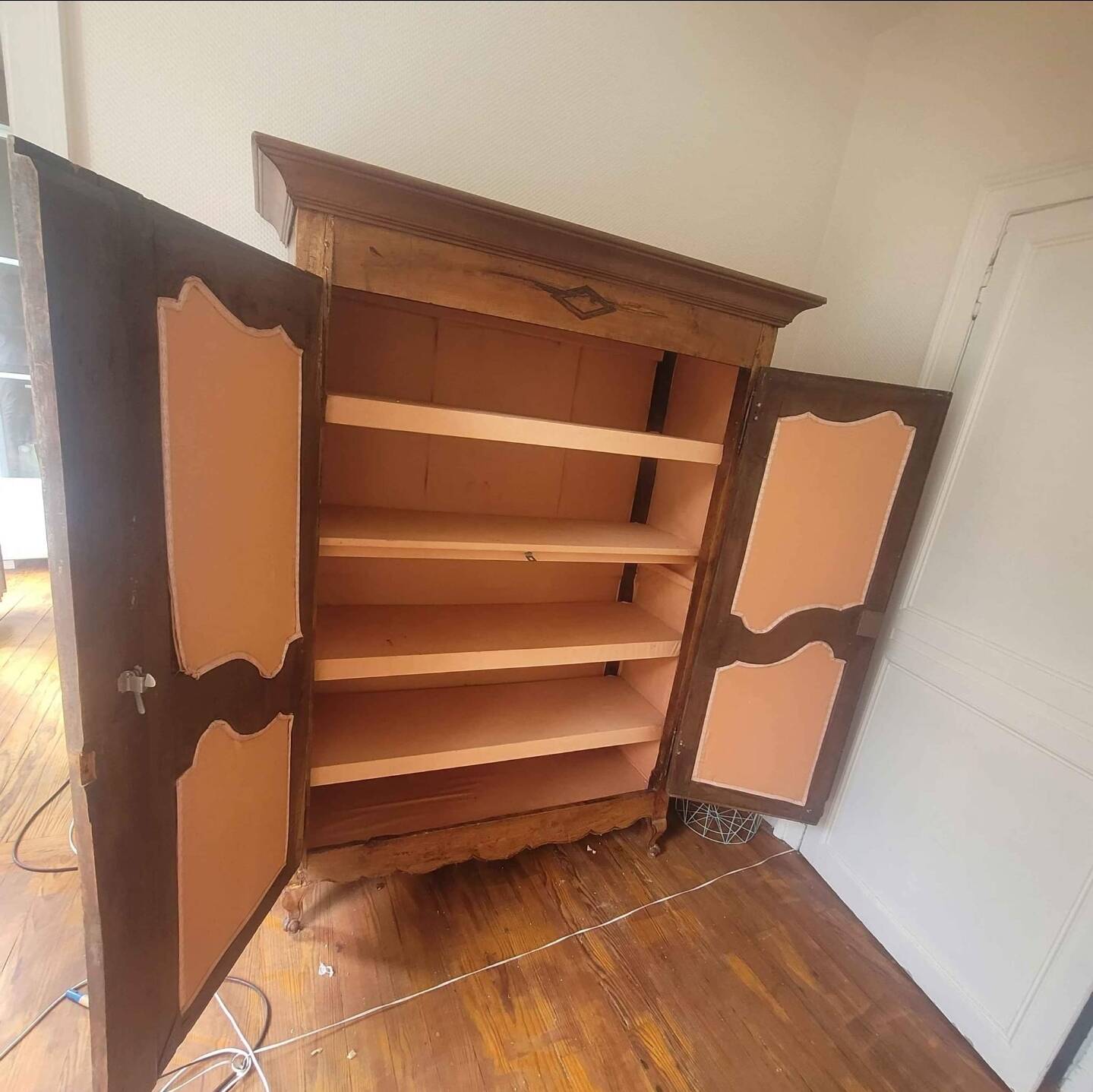 Old solid wood cabinet