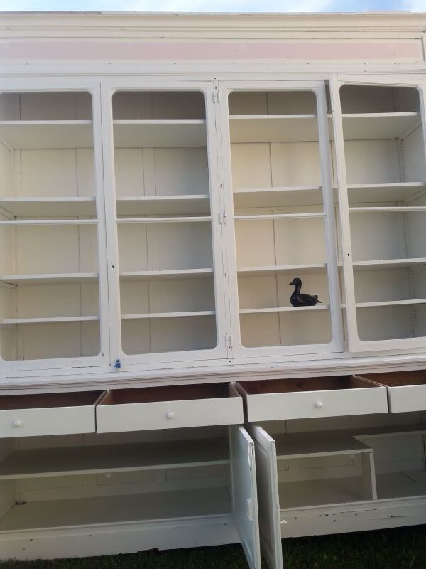 Dressing buffet boiserie vitrine bibliothèque XIX°