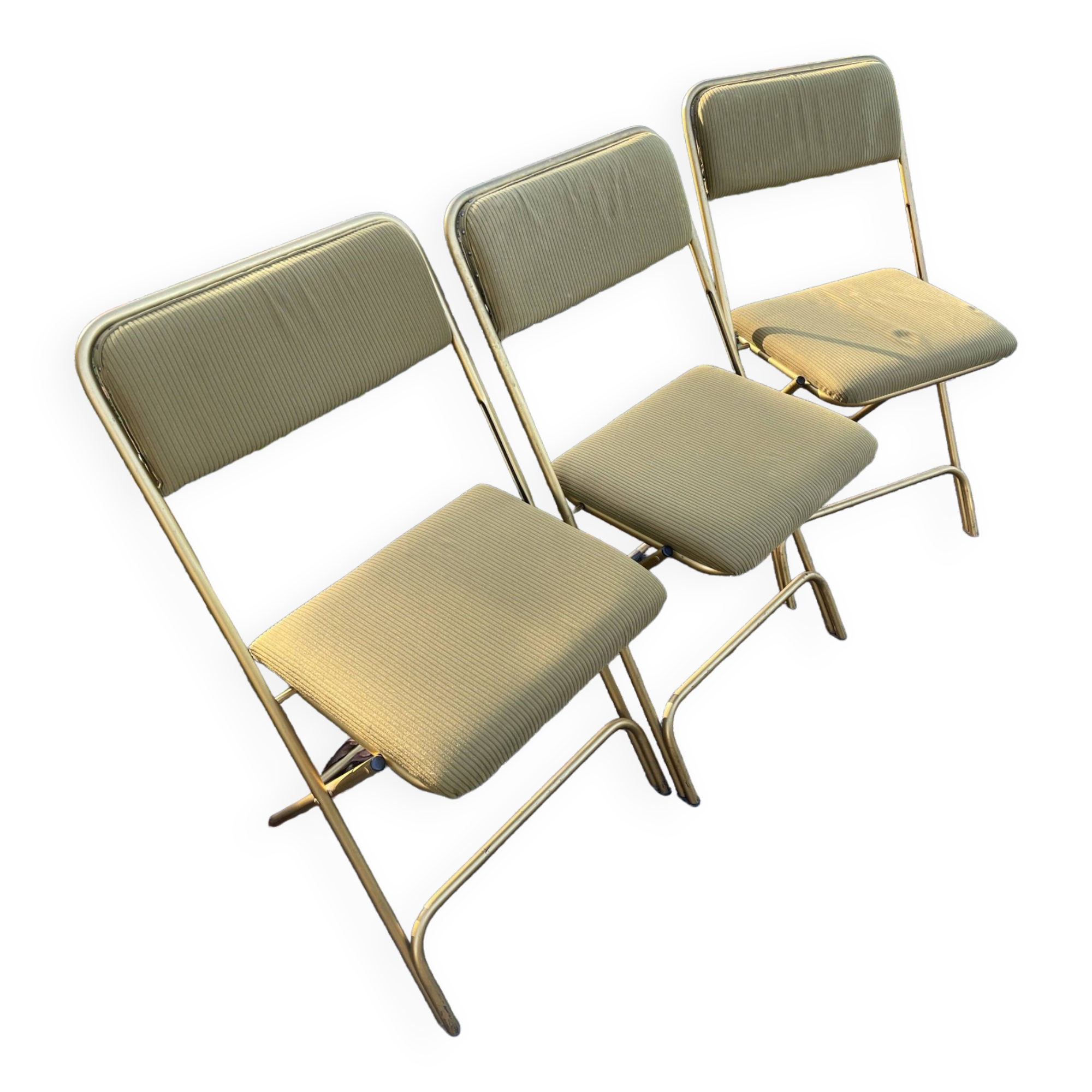 Trio of Lafuma Chantazur folding chairs