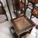 6 chaises d'appoint vintage orientales asiatiques chinoises brunes à dossier haut. 2 x fauteuil / 4 x sans