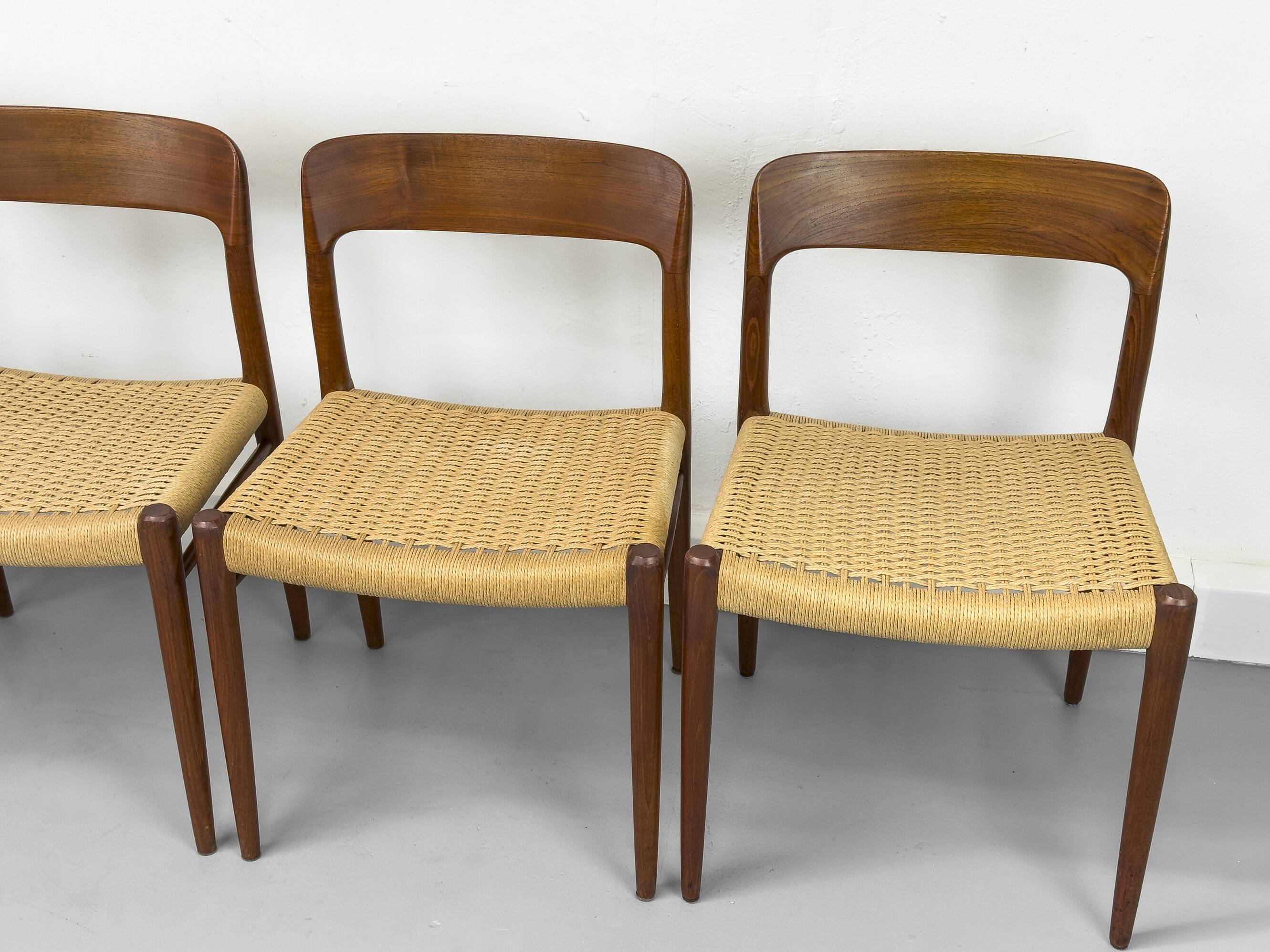 Model 75 Chairs by Niels O. Møller for J.L Møllers, 1960s, Set of 4