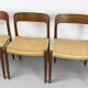 Model 75 Chairs by Niels O. Møller for J.L Møllers, 1960s, Set of 4