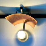 Applique murale Art Déco scandinave en métal/cuivre vintage