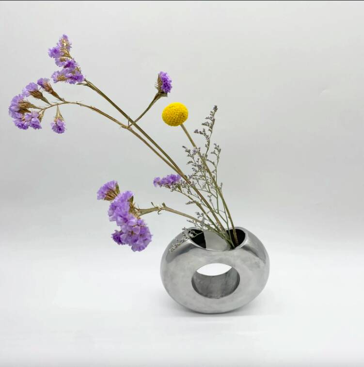 “Donuts” Vase / Cast Aluminum – 1980s