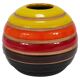 Vase boule en céramique rayé Aldo Londi Bitossi, Italie, 1960s