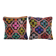 Set of 2 vintage kilim cushion covers 41x41 cm
