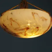 Art Nouveau Glass Pendant, Czechoslovakia, 1920s