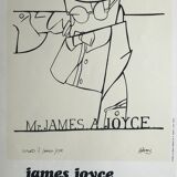 Original poster by Valerio Adami, James Joyce and Paris / BPI, 1975